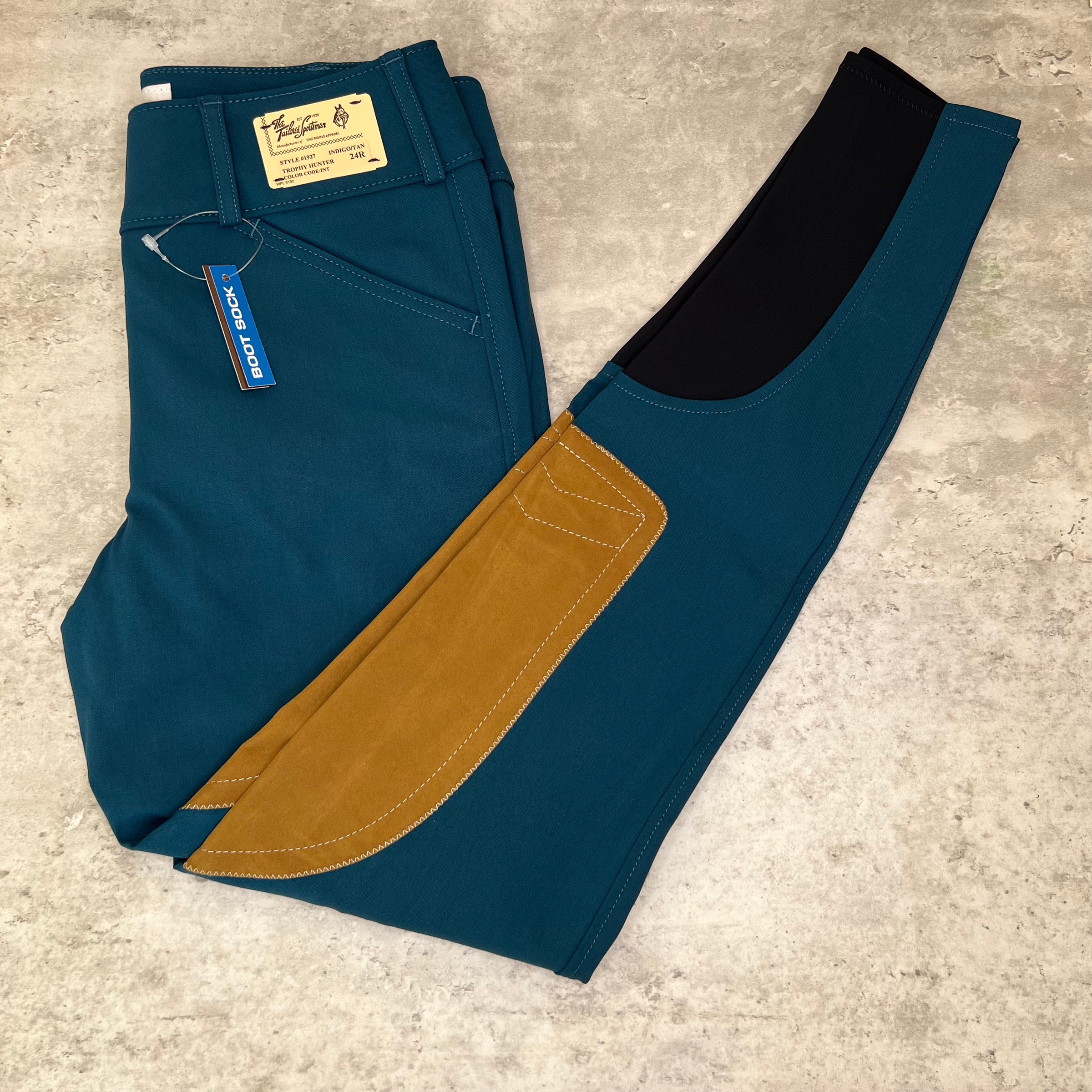 Tailored Sportsman Mid-Rise Side Zip Boot Sock Bottom Breeches