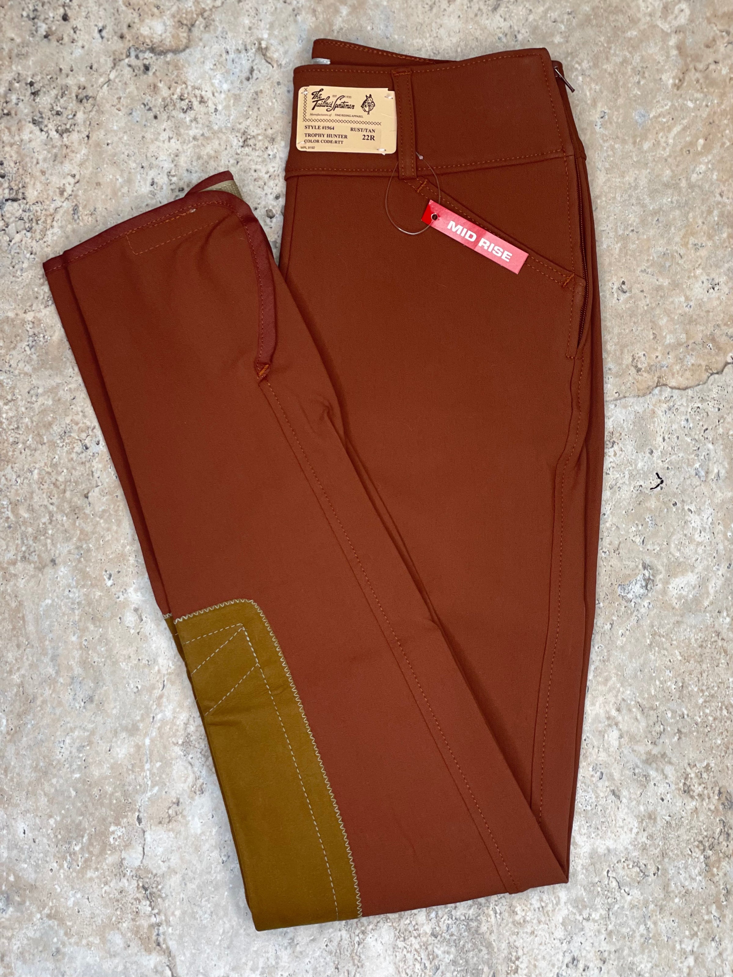 Tailored Sportsman Mid-Rise Side Zip Velcro Bottom Breeches