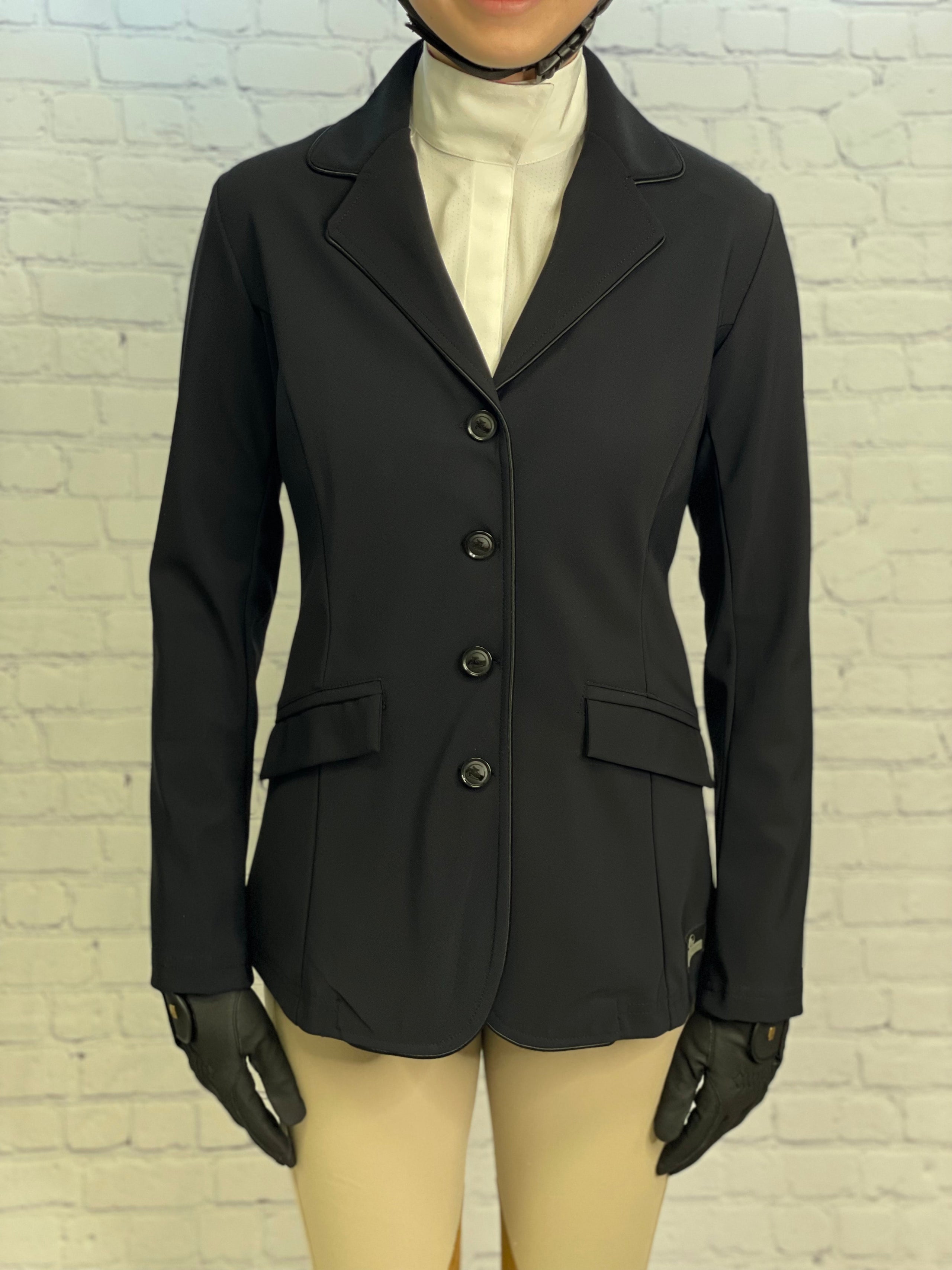 Grand Prix TechLite Front Zip 4-Button Front Black Show Coat Ladies' cheapest 16R